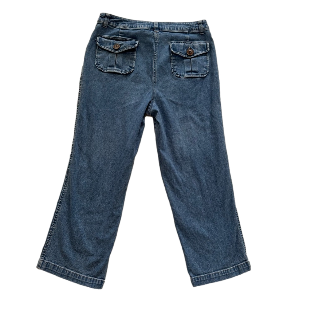 Hannah Stretch Mid Rise Denim Capri Jeans Size 6 - Picture 2 of 7